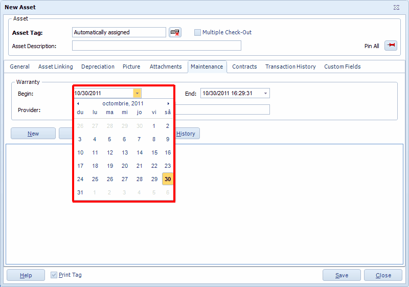 NewAssetFormTabMaintenanceSelectBegin