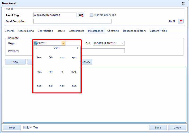 NewAssetFormTabMaintenanceSelectMonths