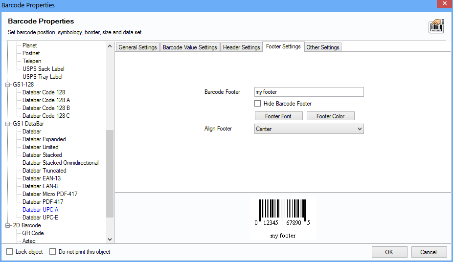 PropertiesBarcodeForm_DataBar_UPCA_Footer
