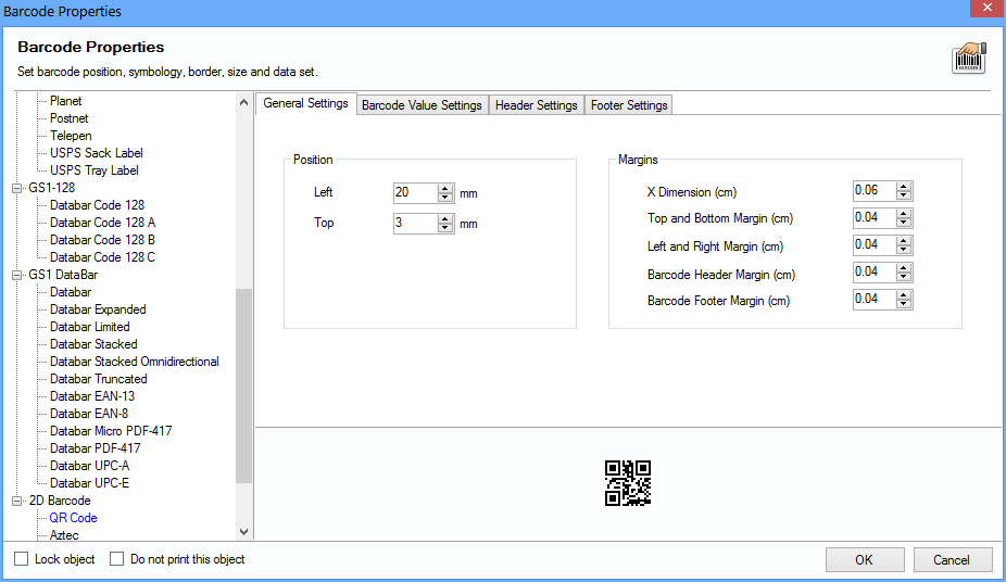 PropertiesBarcodeFormQRCode_General