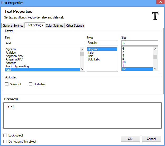 PropertiesTextFontForm